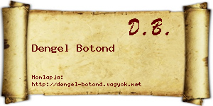 Dengel Botond névjegykártya